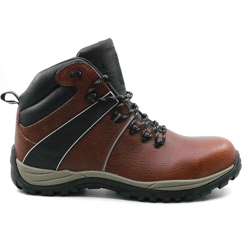 China BTA034 PU injection CE composite toe puncture proof leather safety boots manufacturer