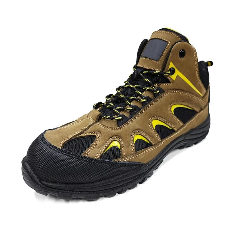 China BTA043 Nubuck leather metal free fiberglass toe cap men hiking safety boots manufacturer