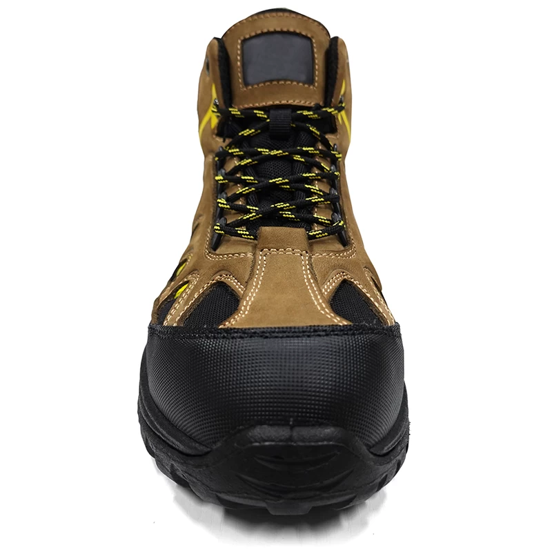 China BTA043 Nubuck leather metal free fiberglass toe cap men hiking safety boots manufacturer