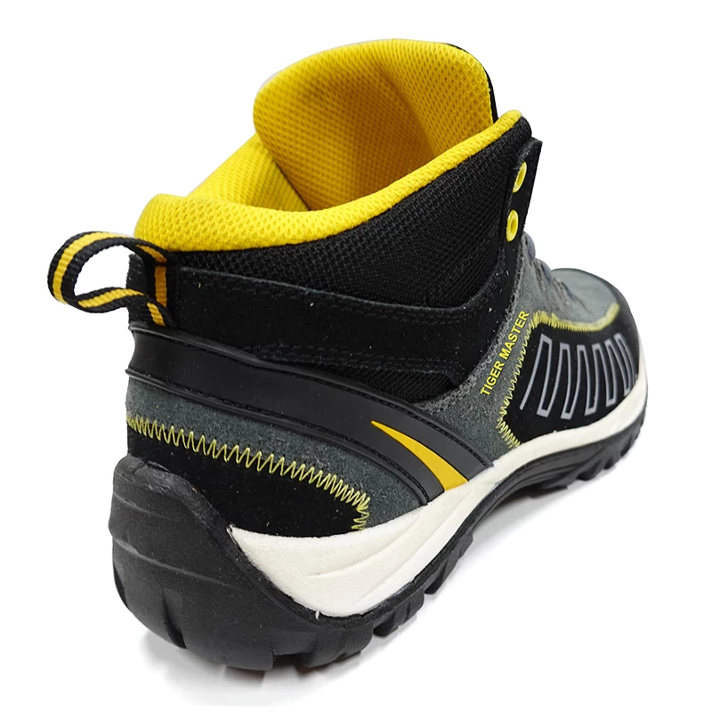 China BTA047 Slip resistant suede leather non metallic composite toe sport safety boots manufacturer