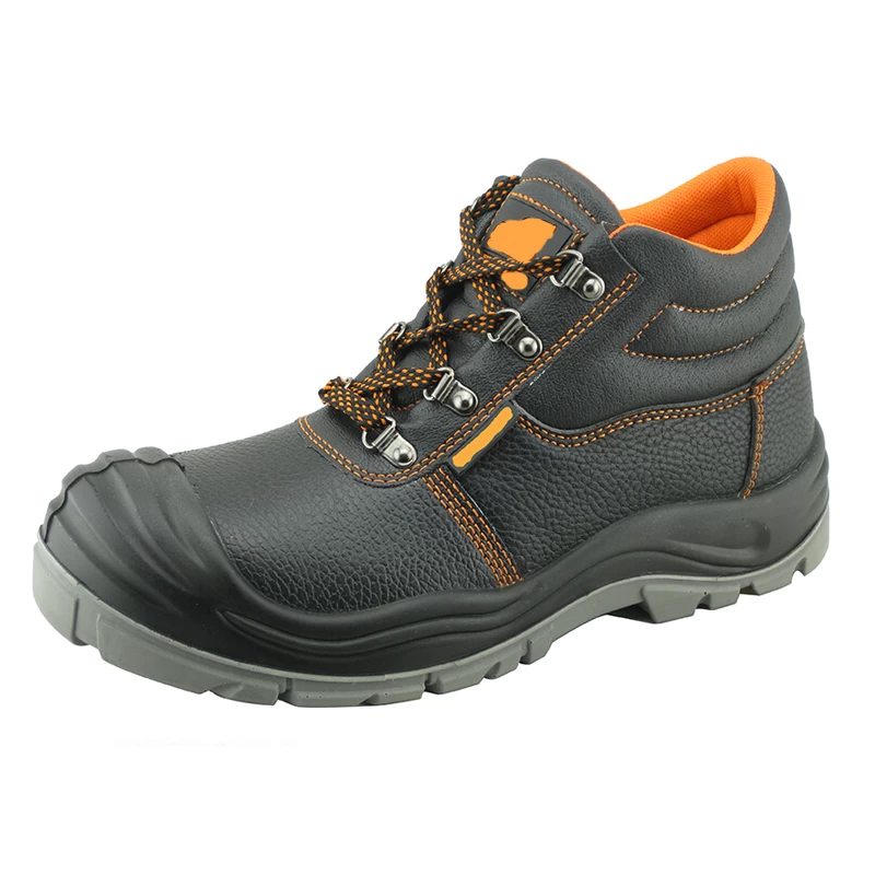 China Big toe action leather PU sole construction safety shoes manufacturer