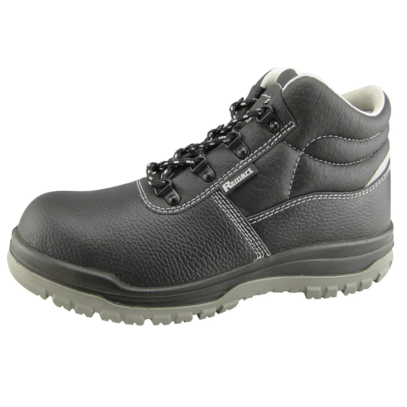 China Buffalo embossed leather PU injection safety shoes for USA manufacturer
