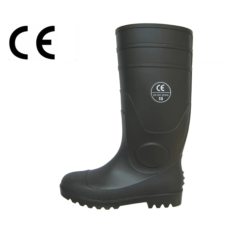 China CE EN ISO 20345 S5 standard PVC rain boots manufacturer