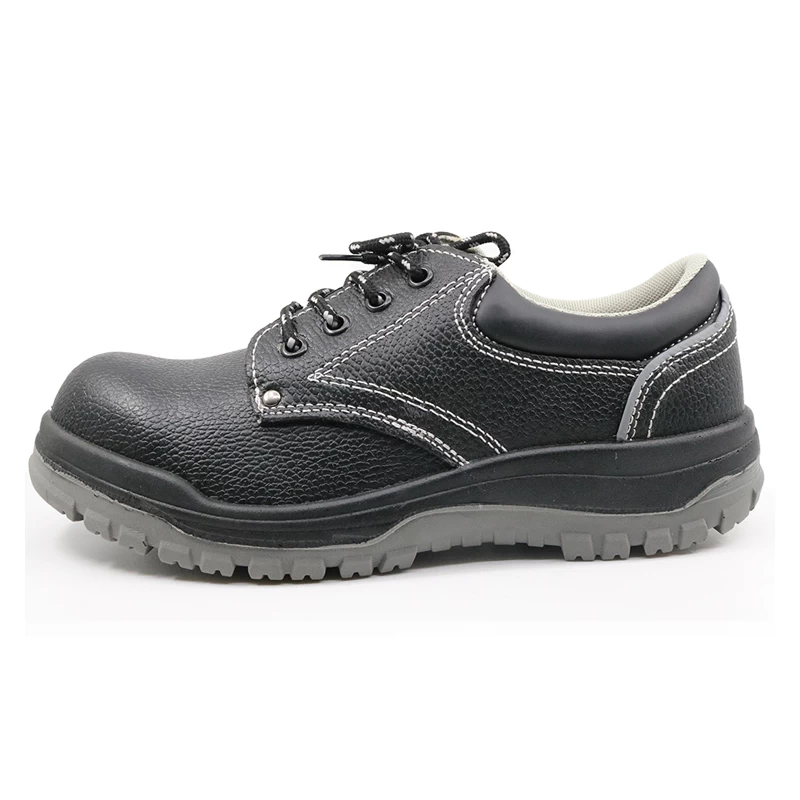 China CT0162 Black leather caterpillar pu sole steel toe cap industrial safety shoes for labor manufacturer