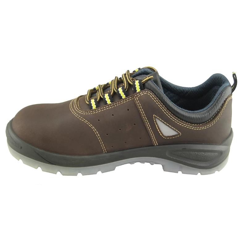 China Crazy horse leather PU TPU sole work safety shoes manufacturer