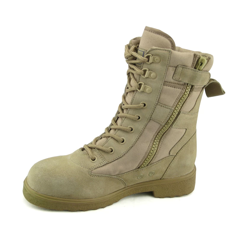 China DESERT02 suede leather rubber sole army desert boots with zipper manufacturer