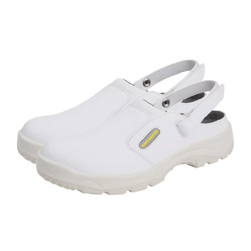 China DTA004 microfiber leather white kitchen chef safety shoes manufacturer