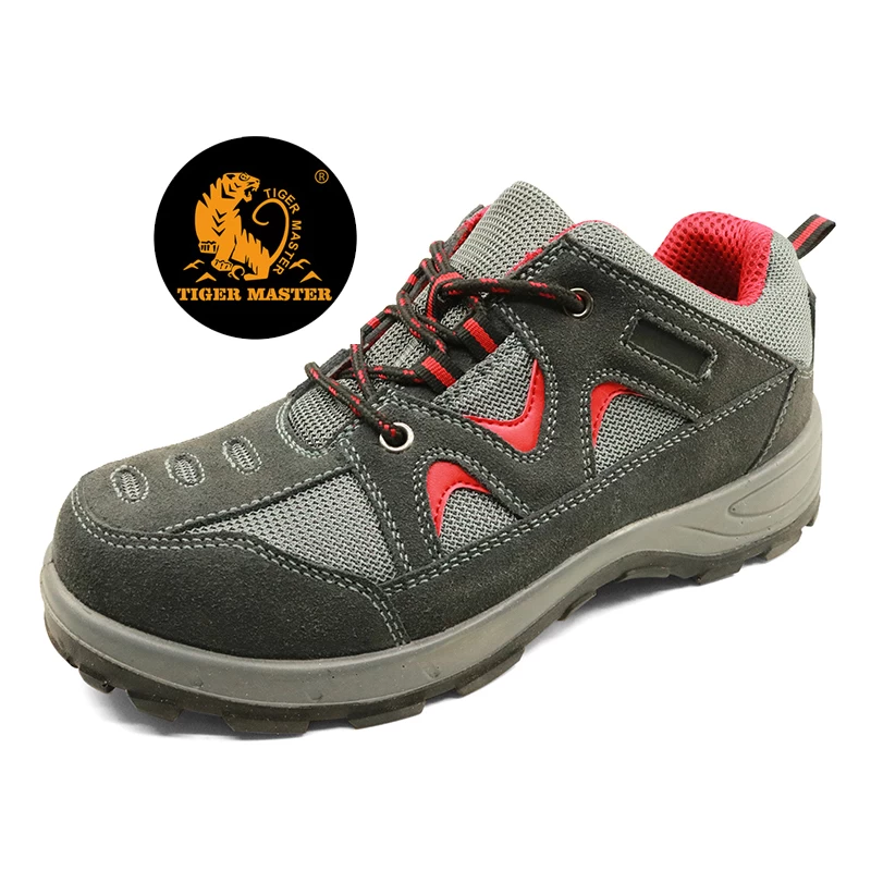 China DTA029 CE steel toe cap anti static suede leather sport style safety shoes manufacturer
