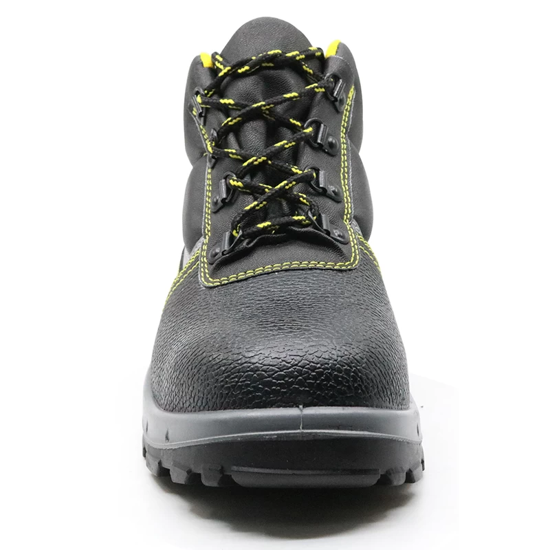 China DTA036 black leather russia industrial safety shoes steel toe cap manufacturer