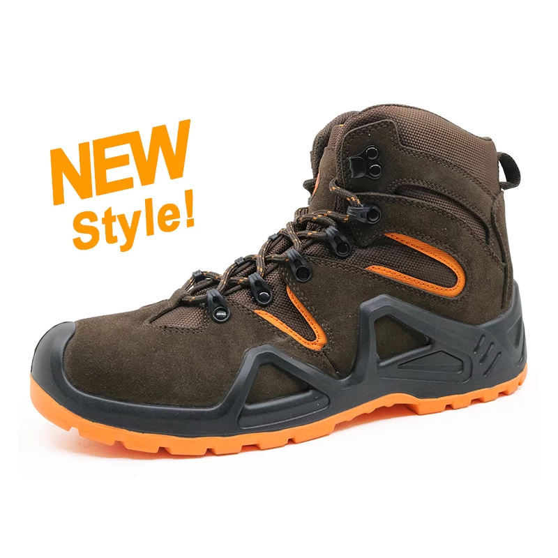 China ENS019 new style suede leather sport hiking safety shoes italy manufacturer