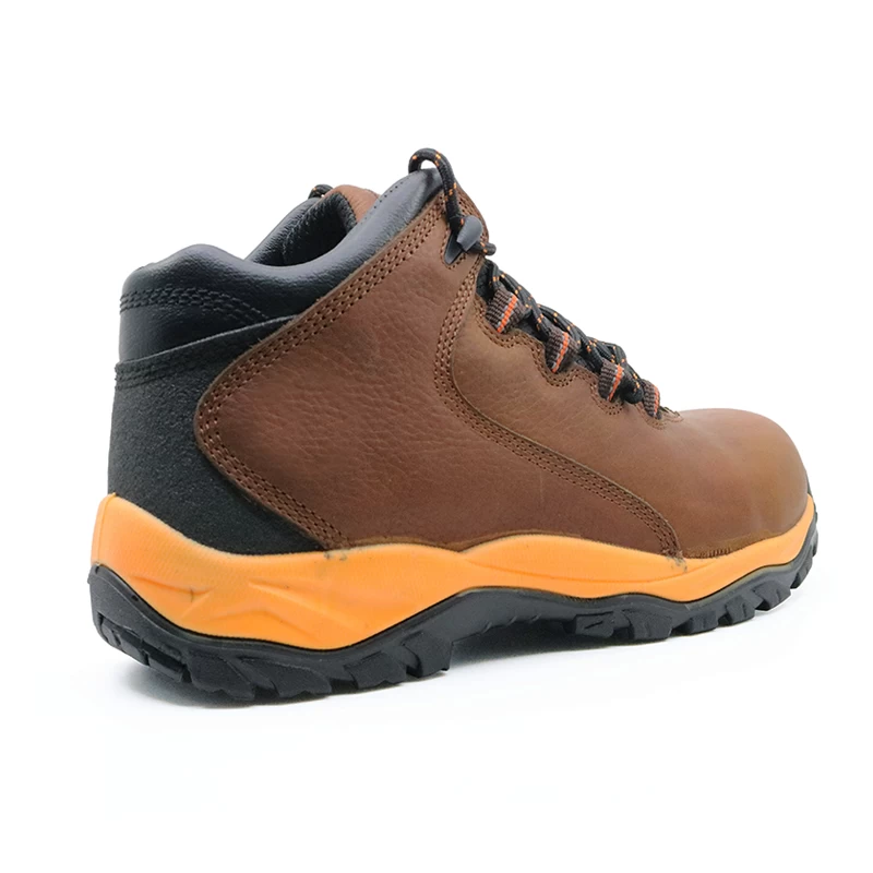 China ENS022 Genuine leather pu sole construction safety shoes boot manufacturer