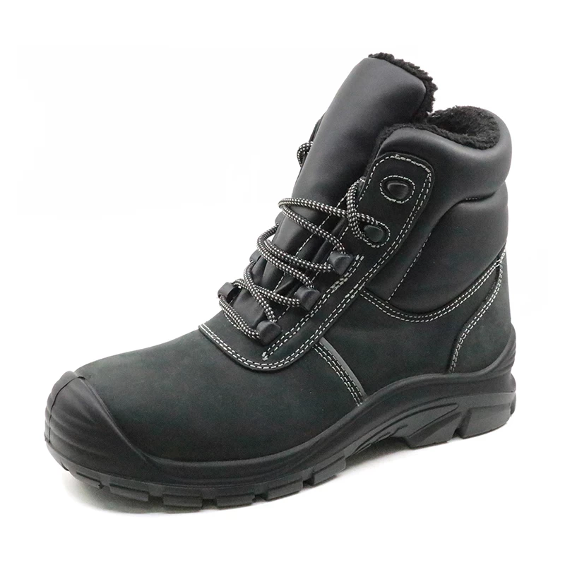 porcelana ENS031 zapatos de seguridad de invierno de cuero nobuck con punta de acero antideslizante fabricante