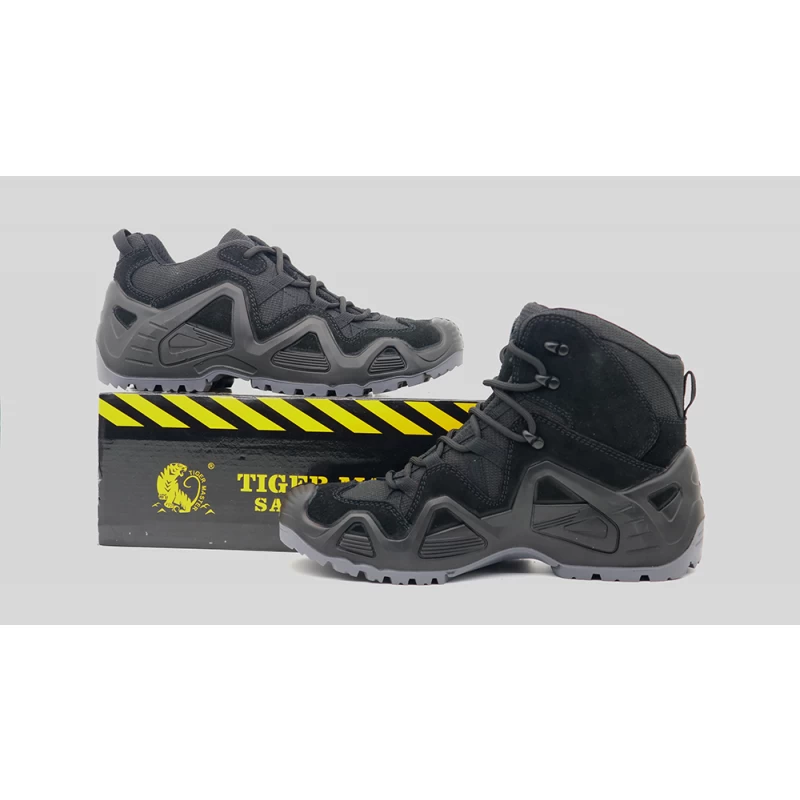 China TM1902 Zwarte antislip lichtgewicht modieuze klimmende jungle wandelschoenen voor heren fabrikant
