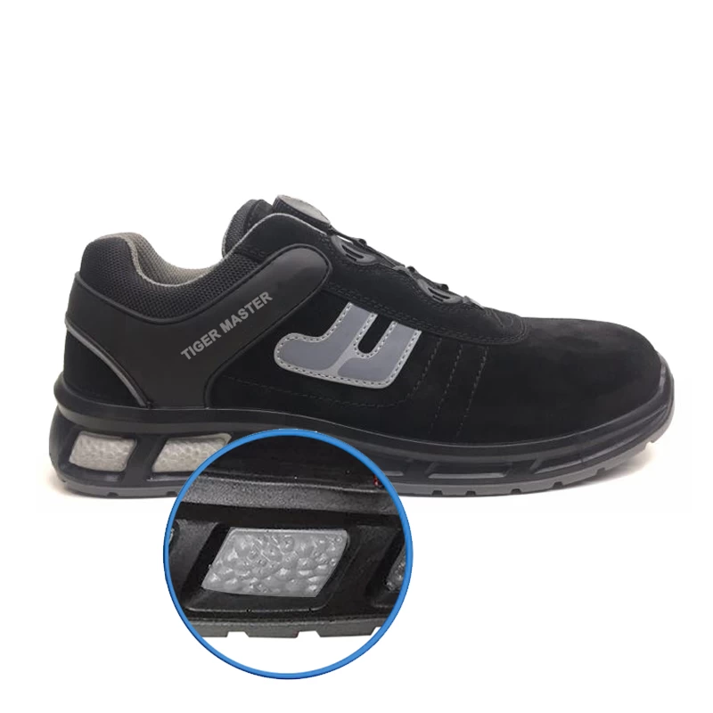 China ETPU02 anti static composite toe kevlar midsole suede leather safety shoe manufacturer
