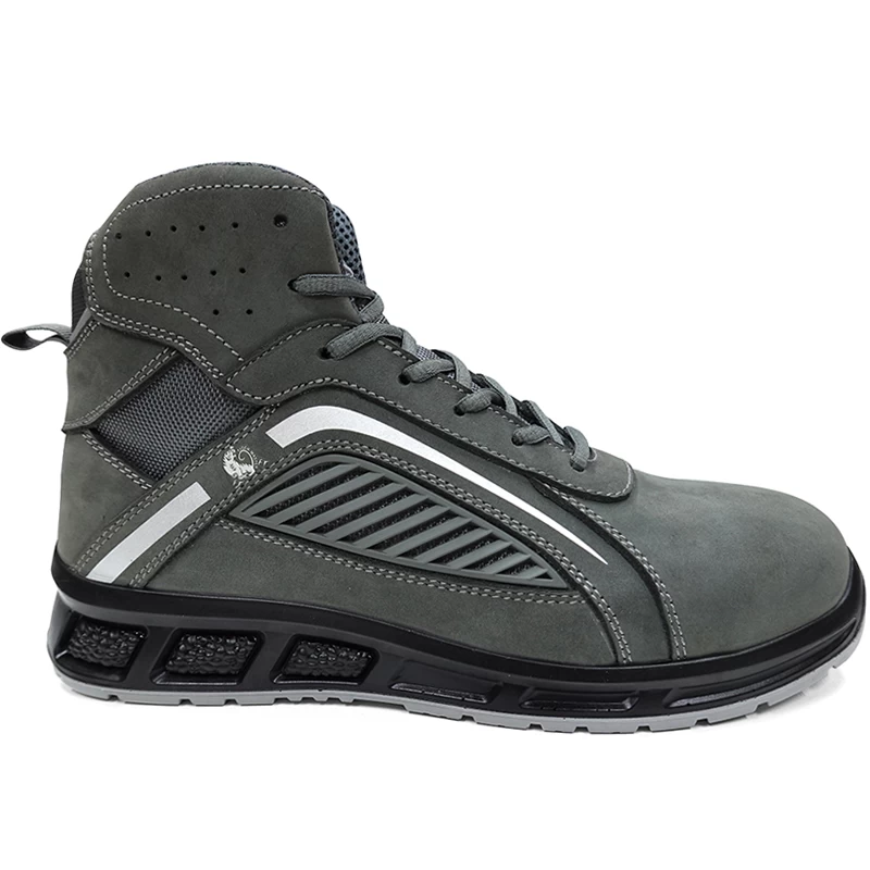 China ETPU37 Anti slip composite toe non metallic genuine leather safety boots for men manufacturer