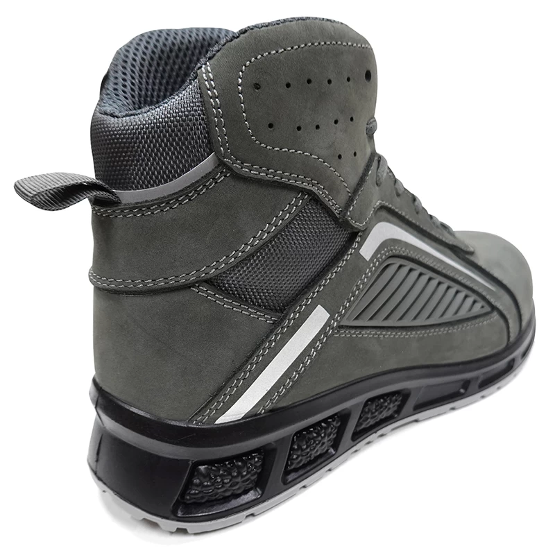 China ETPU37 Anti slip composite toe non metallic genuine leather safety boots for men manufacturer