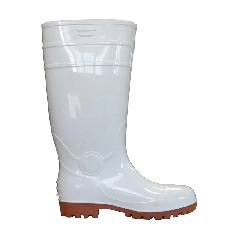 China F30WN white food industry steel toe cap pvc glitter rain gumboots for work manufacturer