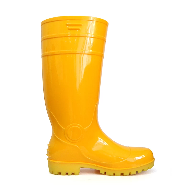 China F30YY lightweight yellow cheap glitter safety rain wellington boots manufacturer
