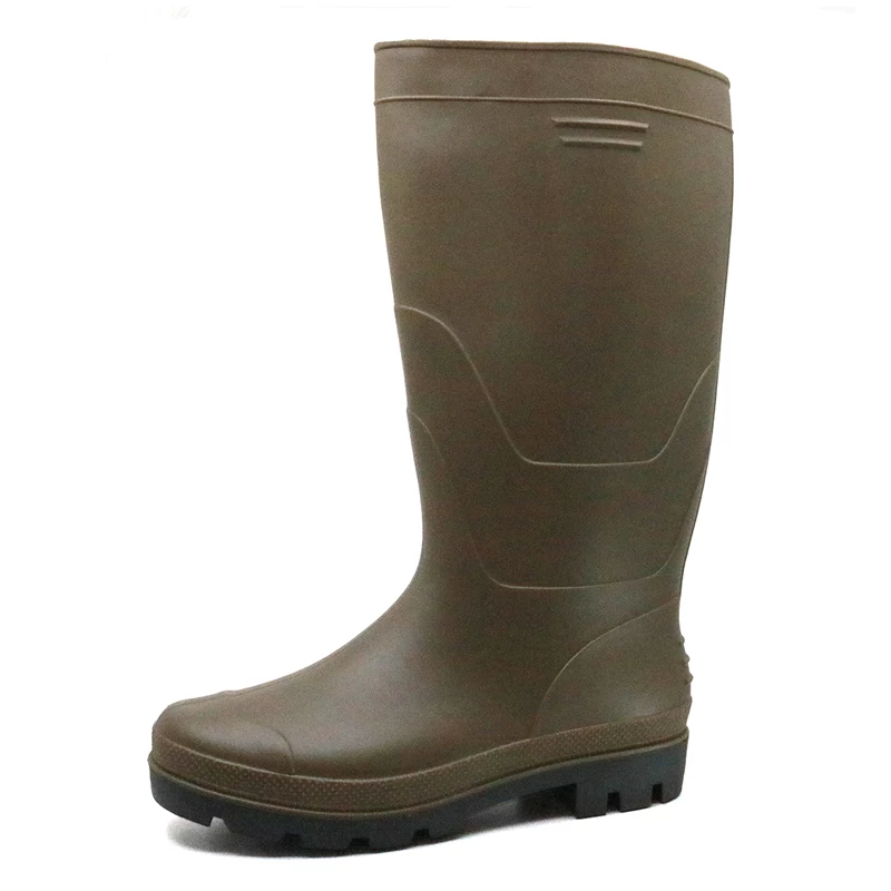 China F35ZB Slip resistant waterproof steel toe puncture proof pvc safety rain gumboots manufacturer