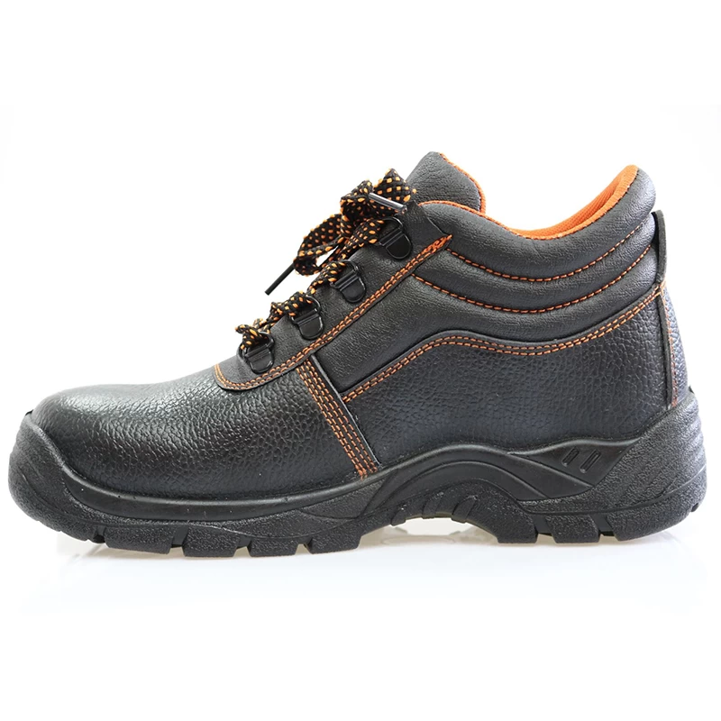 China FOB USD 5.90 per pair genuine leather PU sole cheap safety shoes manufacturer