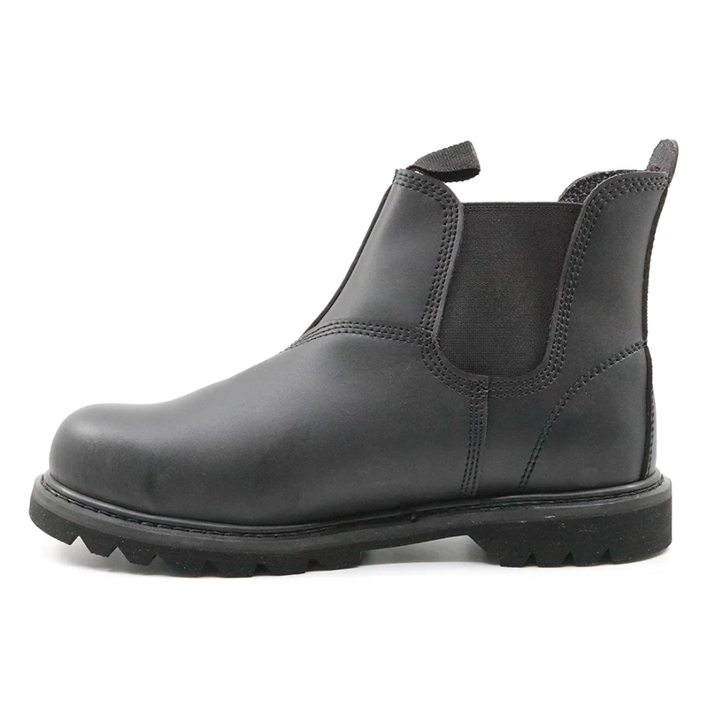 China GY010 full grain leather fashionable no lace goodyear welted safety shoes manufacturer