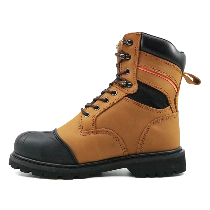 China GY015 oil slip resistant nubuck leather goodyear welted safety boots manufacturer