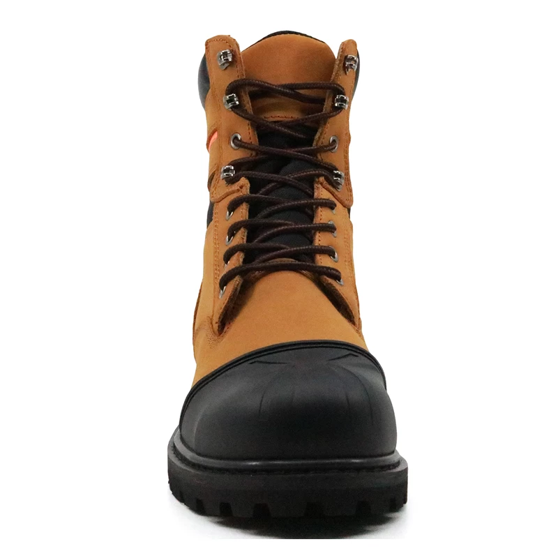 China GY015 oil slip resistant nubuck leather goodyear welted safety boots manufacturer