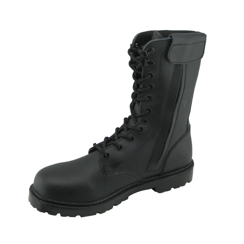 China Goodyear welted genuine leather men military army combat boots manufacturer