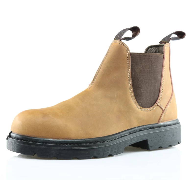 中国 HA1009 nubuck leather fashionable work boots with elastic gore 制造商