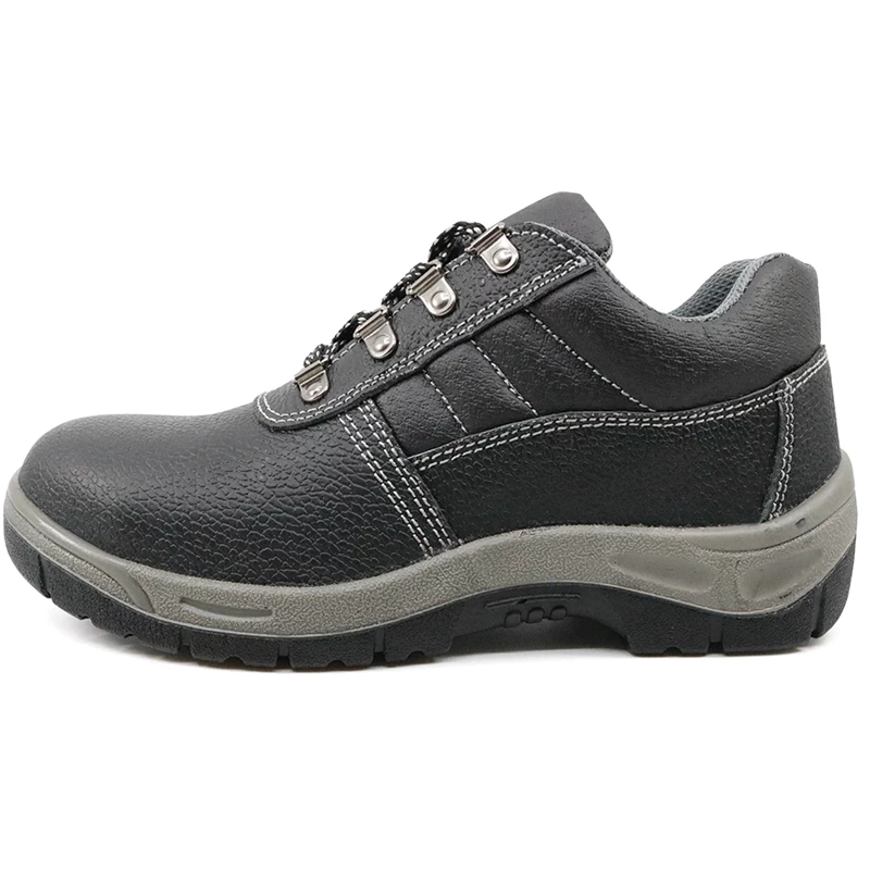 China HS1050 Black leather non slip steel toe safety shoes Bangladesh manufacturer
