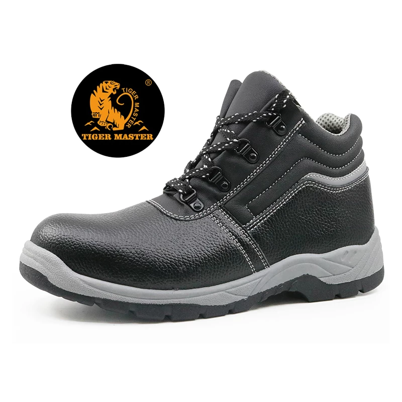 China HS2018 PVC injection leather industrial safety shoes steel toe cap manufacturer