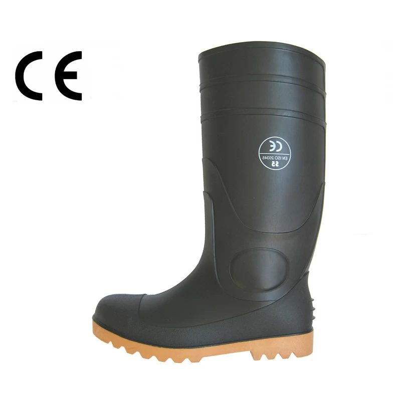China Heavy duty construction pvc rain boots with nitrile sole manufacturer