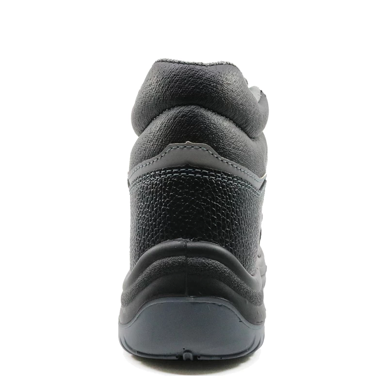 China JK007 black leather steel toe mens safety shoes for sale manufacturer