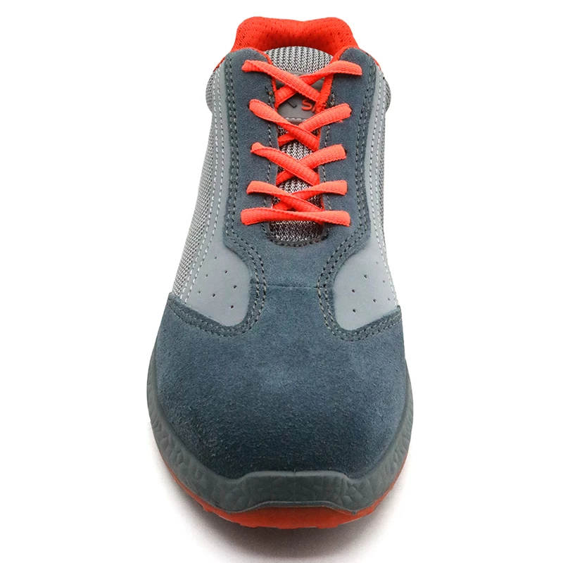 China JK015 suede leather TPU sole steel toe sport type safety shoes for work manufacturer