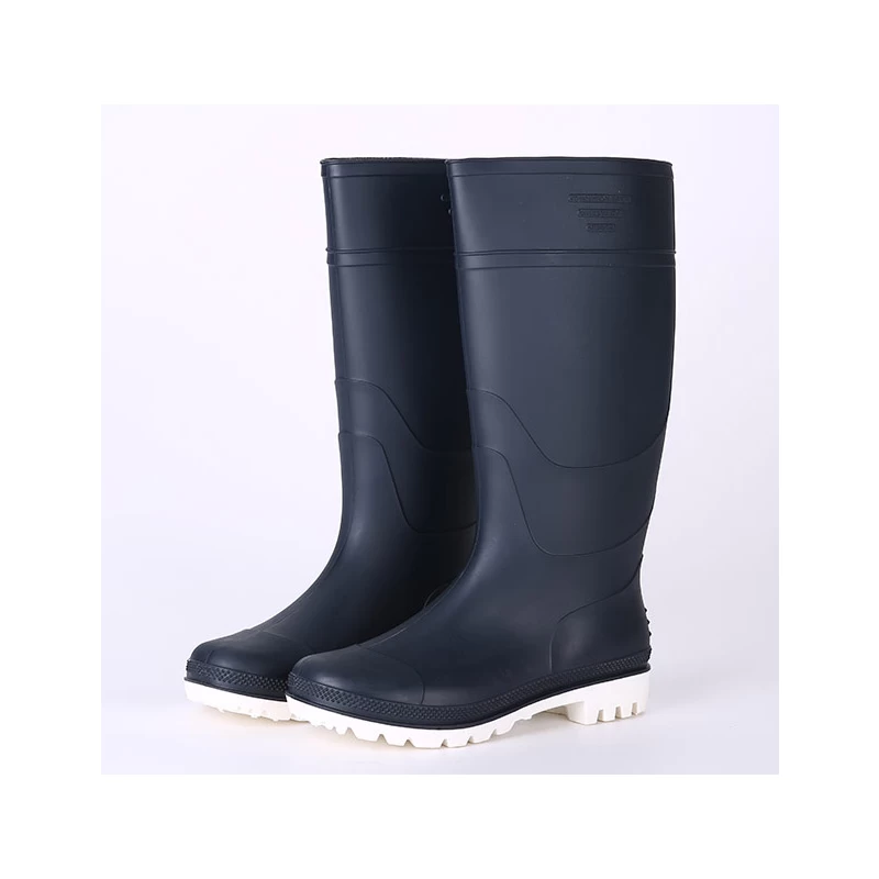 China KNWN navy blue light weight plastic work rain boots manufacturer
