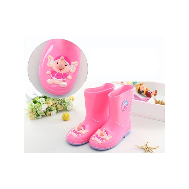 China KRB-006 Colorful waterproof cute pvc rain boots girls manufacturer