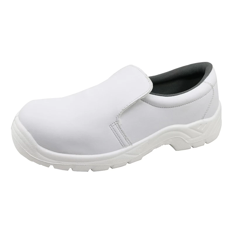 China KS002 microfiber leather CE steel toe kitchen safety shoes manufacturer
