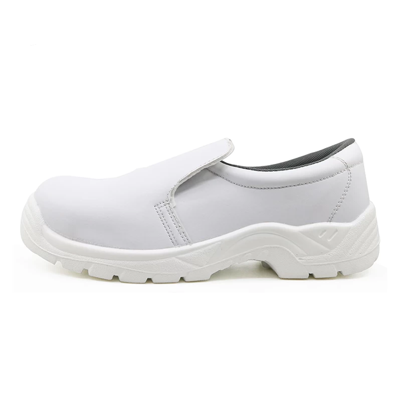 China KS002 microfiber leather CE steel toe kitchen safety shoes manufacturer