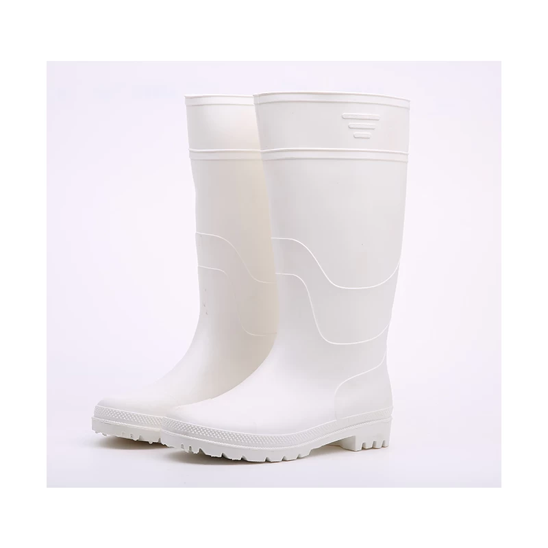 China KWWN cheap white color food industry pvc rain boots manufacturer