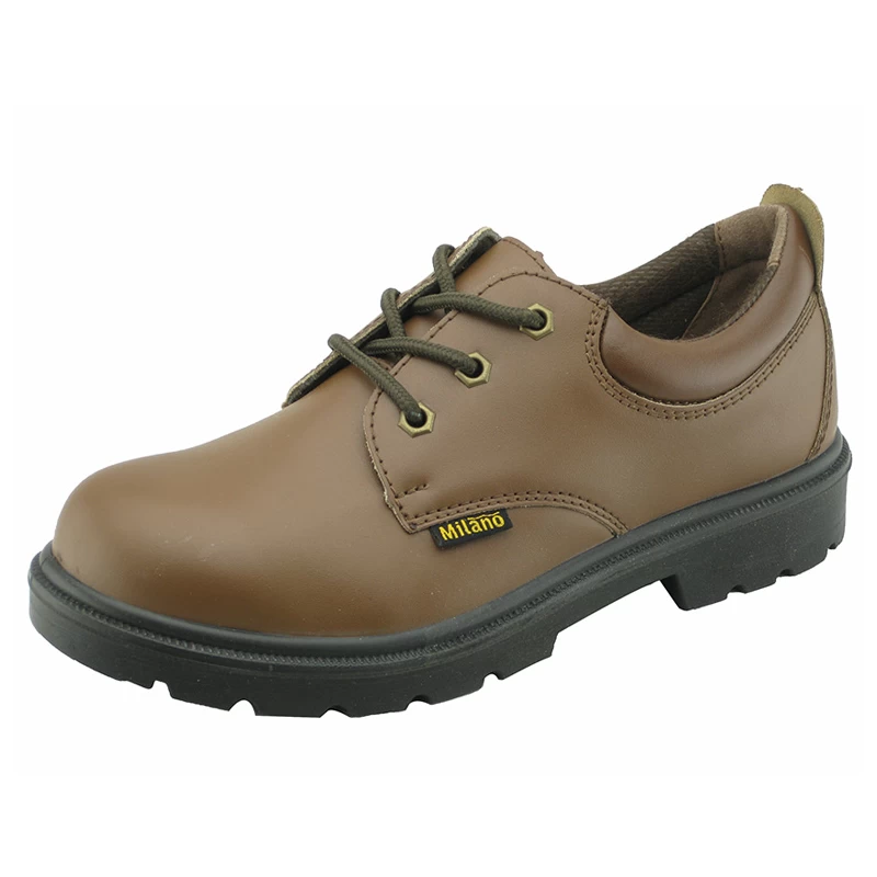 China Leather upper PU sole steel toe milano brand safety shoes manufacturer