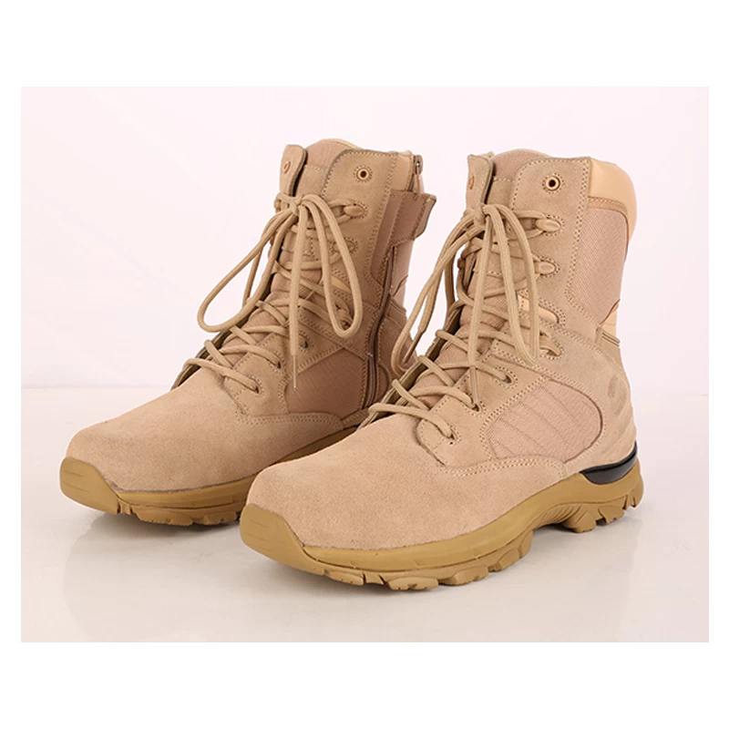 China Sandy suede leather military desert combat boots manufacturer