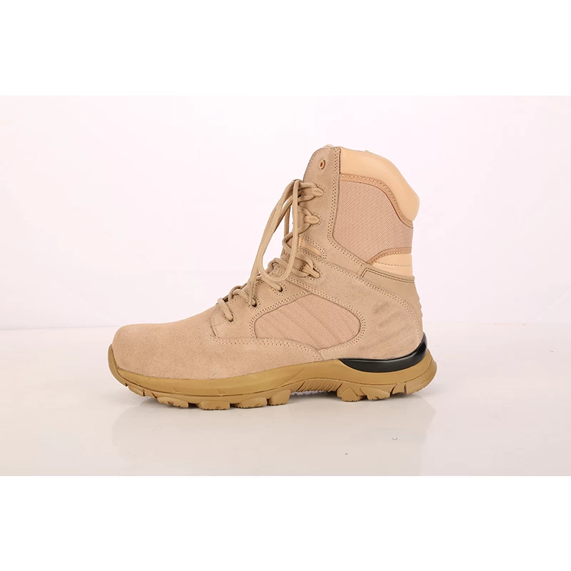 China Sandy suede leather military desert combat boots manufacturer