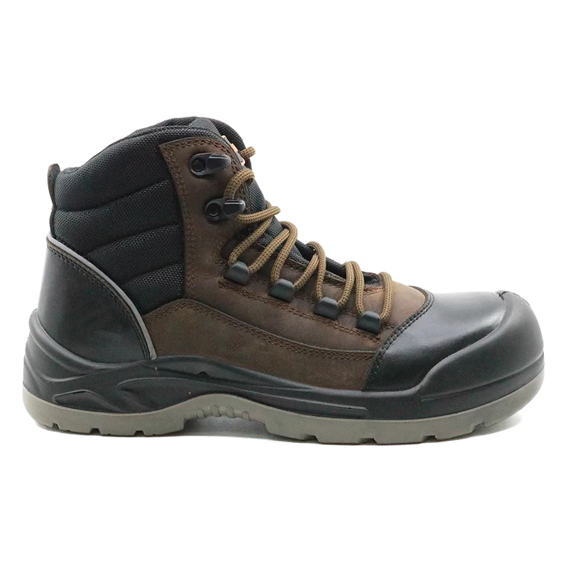 China N0141H slip resistant leather steel toe industrial safety boot manufacturer