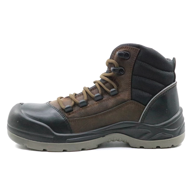 China N0141H slip resistant leather steel toe industrial safety boot manufacturer