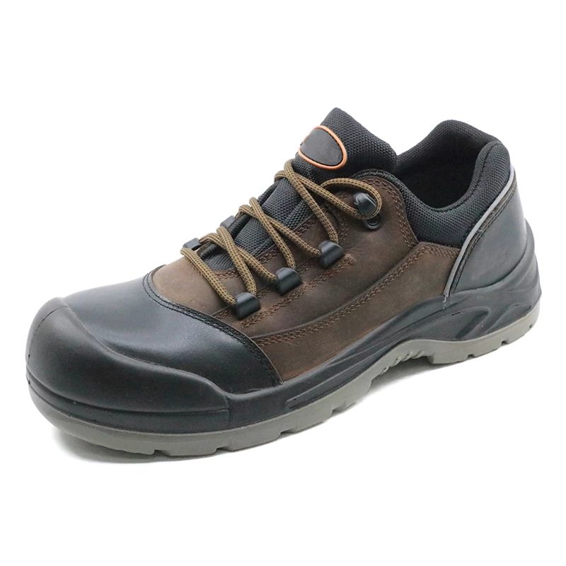China N0141L Leather construction site steel toe cap work shoes safety manufacturer