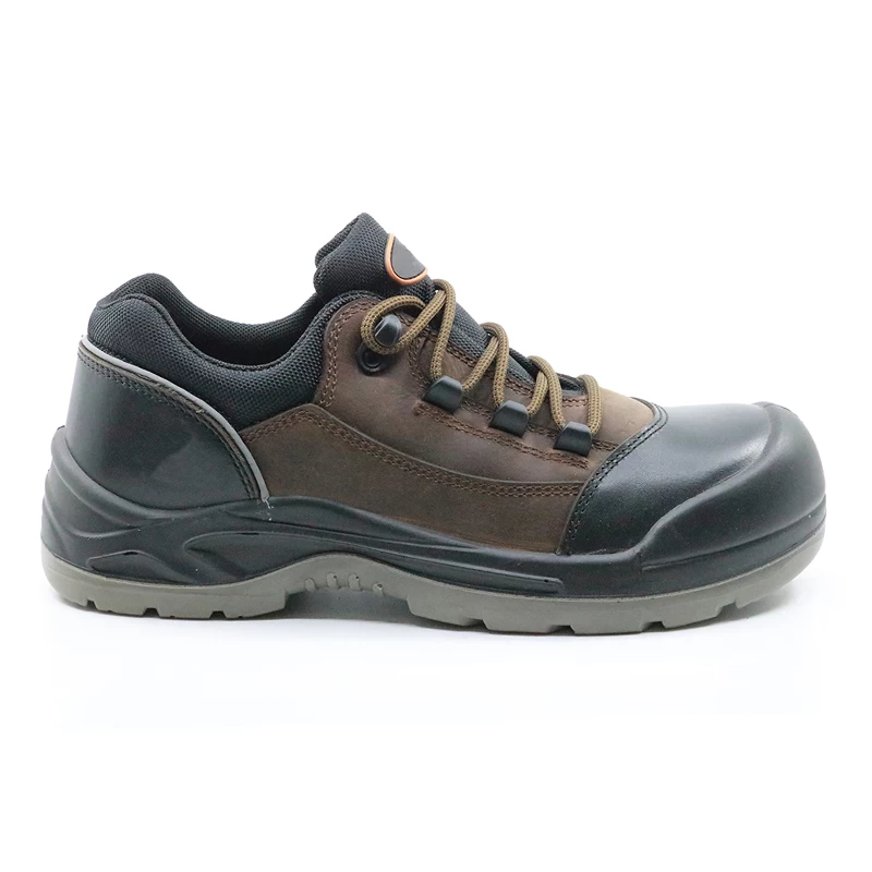 China N0141L Leather construction site steel toe cap work shoes safety manufacturer