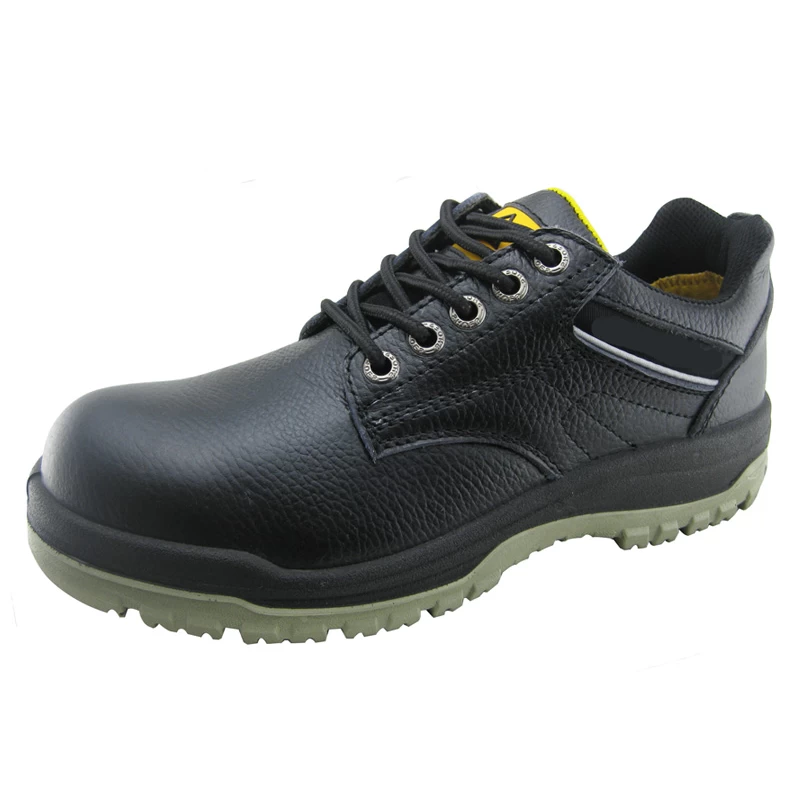 China New style low cut genuine leather PU sole working safety shoes manufacturer