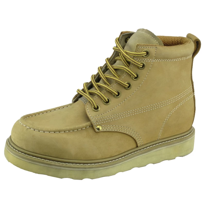 China Nubuck leather goodyear welted safety boots manufacturer