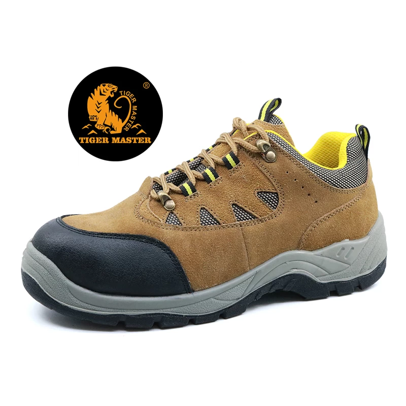 China Oil resistant cheap suede leather safety shoes steel toe cap manufacturer