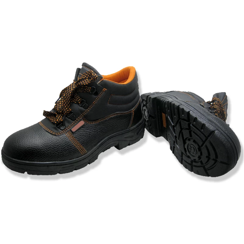 China PU aritifical leather rubber sole cemented construction cheap safety shoes manufacturer